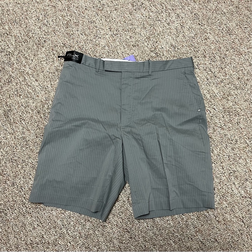 RLX Ralph Lauren Men's Gray Pinstriped Shorts